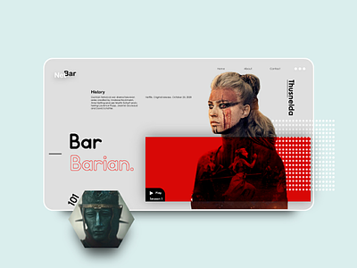 Barbarians website design ui ux illustrator
