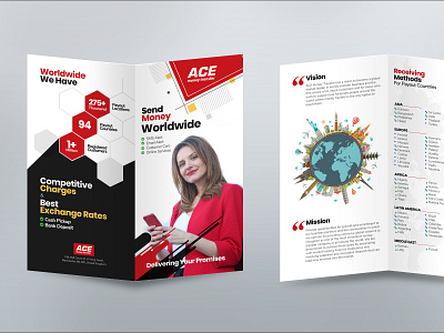 ACE Money Transfer - Brochure Design branding brochure design identity branding illustration illustration design print design print media printing typography