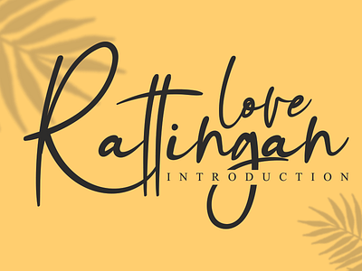 Rattingan handwriting font andikastudio branding calligraphy classy display elegant fashion feminine handwriting invitation lettered letterhead ligature product script signature stylisth wedding