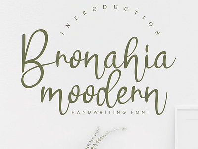 Bronahia display font