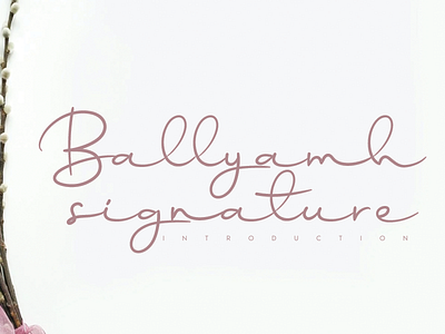 Ballyamh handwriting font andikastudio branding calligraphy classy display elegant fashion feminine handwriting invitation lettered letterhead ligature product script signature stylisth wedding