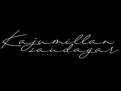 Kajumillan signature handwriting font