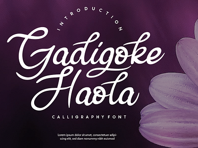 Gadigoke calligraphy font