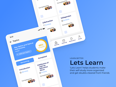 Lets Learn - UI UX Design edtech lets learn minimal mobile app design mobile ui product design ui ui design uiux