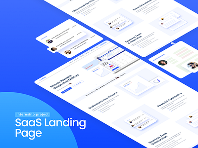 Saas Landing page blue fintech freelancer interface landing page landing page design saas saas landing page ui uidesign uiux ux webdesign website design