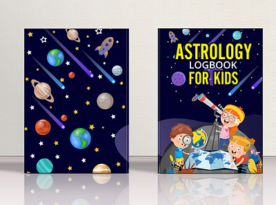 Astrology logbook for kids amazon kindle astrology book cover branding ebook graphic design kdp book cover kids book logo