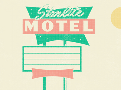 Starlite Motel arizona design graphics halftone illustration neon retro southwest truegrittexturesupply vector vintage