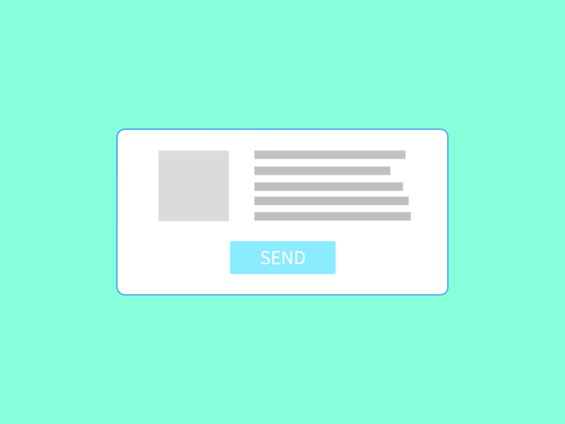 a concept of sending message ae card gif message send