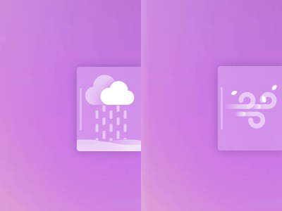 weather widget motion design