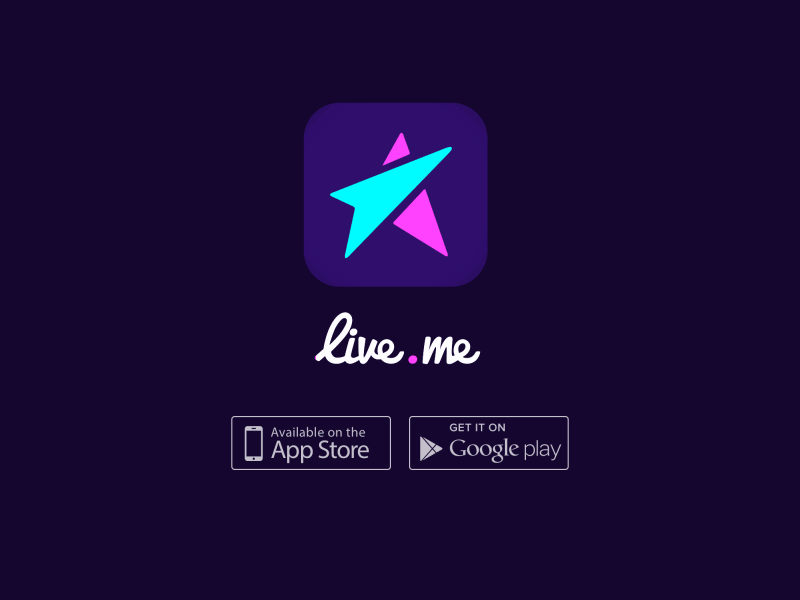 Live.Me logo motion design five light live logo me motion spot star