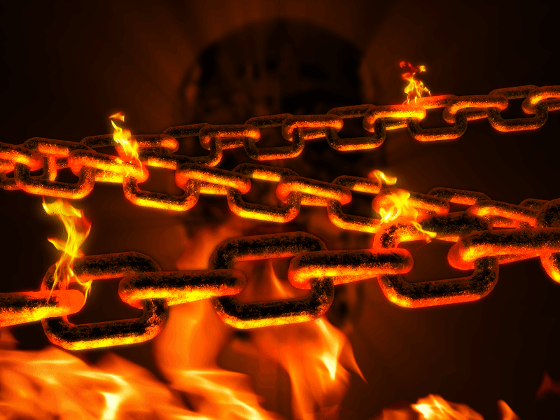 Welcome to Hell c4d chain fire flame