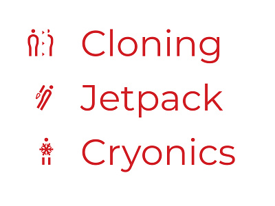 Futuristic pictos for typeface