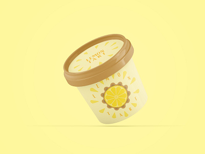 Lemon Tart adobe ice cream illustration lemon yellow