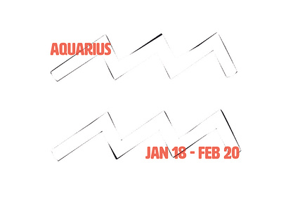 Aquarius adobe design illustration red weekly warm up zodiac