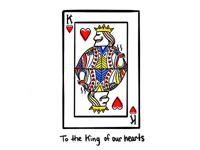 King of hearts art brushes color contest deckofcards design fathersday freehand graphic design greetingcard illustration kingofhearts print procreate