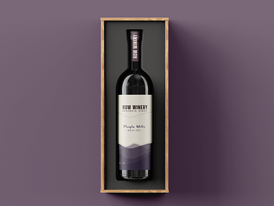 Row Winery – Purple Hills adobe art branding design graphic design illustrator packagedesign photoshop weekly warm-up winelabel winery