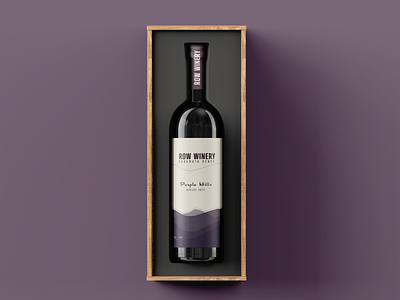 Row Winery – Purple Hills adobe art branding design graphic design illustrator packagedesign photoshop weekly warm up winelabel winery