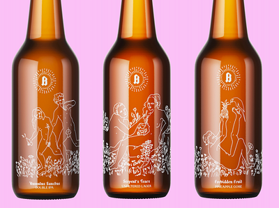 Birthday Beer beer label brand rollout branding branding design illustration packaging student project