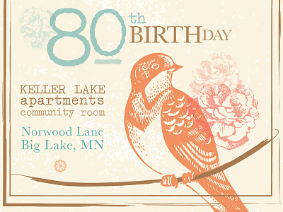 80th Birthday Invite