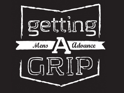 Getting A Grip badge logo men retreat seal worn