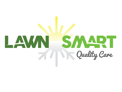 Lawn Smart Logo Concept cocogoose duo gradient icon green lawn logo pacifico snow sun type typography