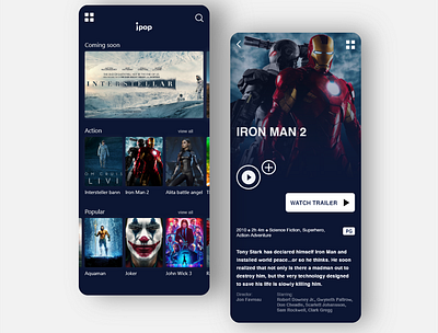 Movie app @ui @uxui @webdesign @prototyping animation app design illustration ui ux web