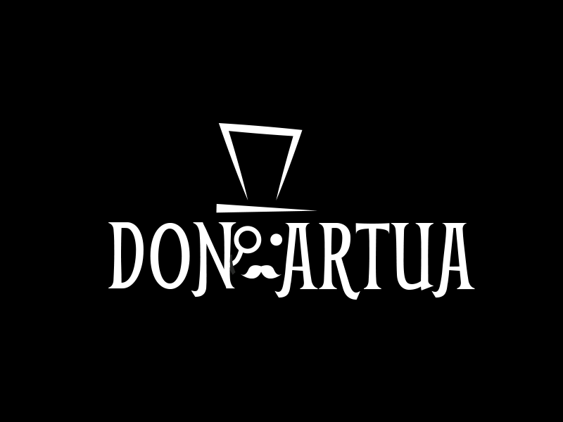 Don Artua Logo Gif gif logo design branding hat mustache vector flat classic new web