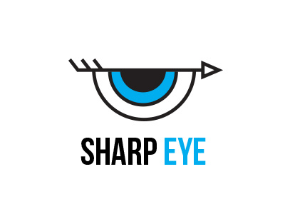 Sharp Eye logo arrow colorful eye flat logo minimalistic smart