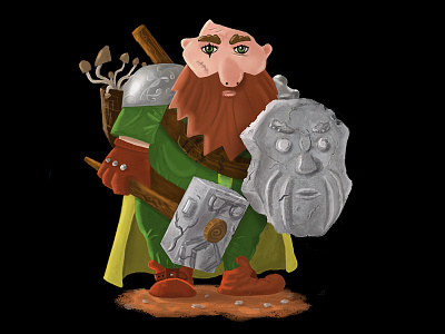 Dwarf Character beard character design dwarf fantasy funny hammer hipster lotr shield strong warrior