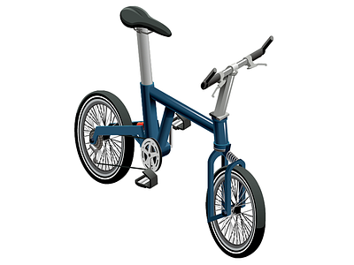 Birdy bicycle bike isometric vector