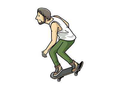 People sketch - 03 berlin outline people skate board sketch vector