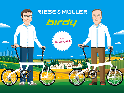 Birdy by Riese & Müller bicycle bike birdy blue countryside germany landscape riesemüller skyline