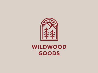 Wildwood Goods Logo brand design brand identity branding california camping landscape logo logo design mountains nature outdoor outdoors sun