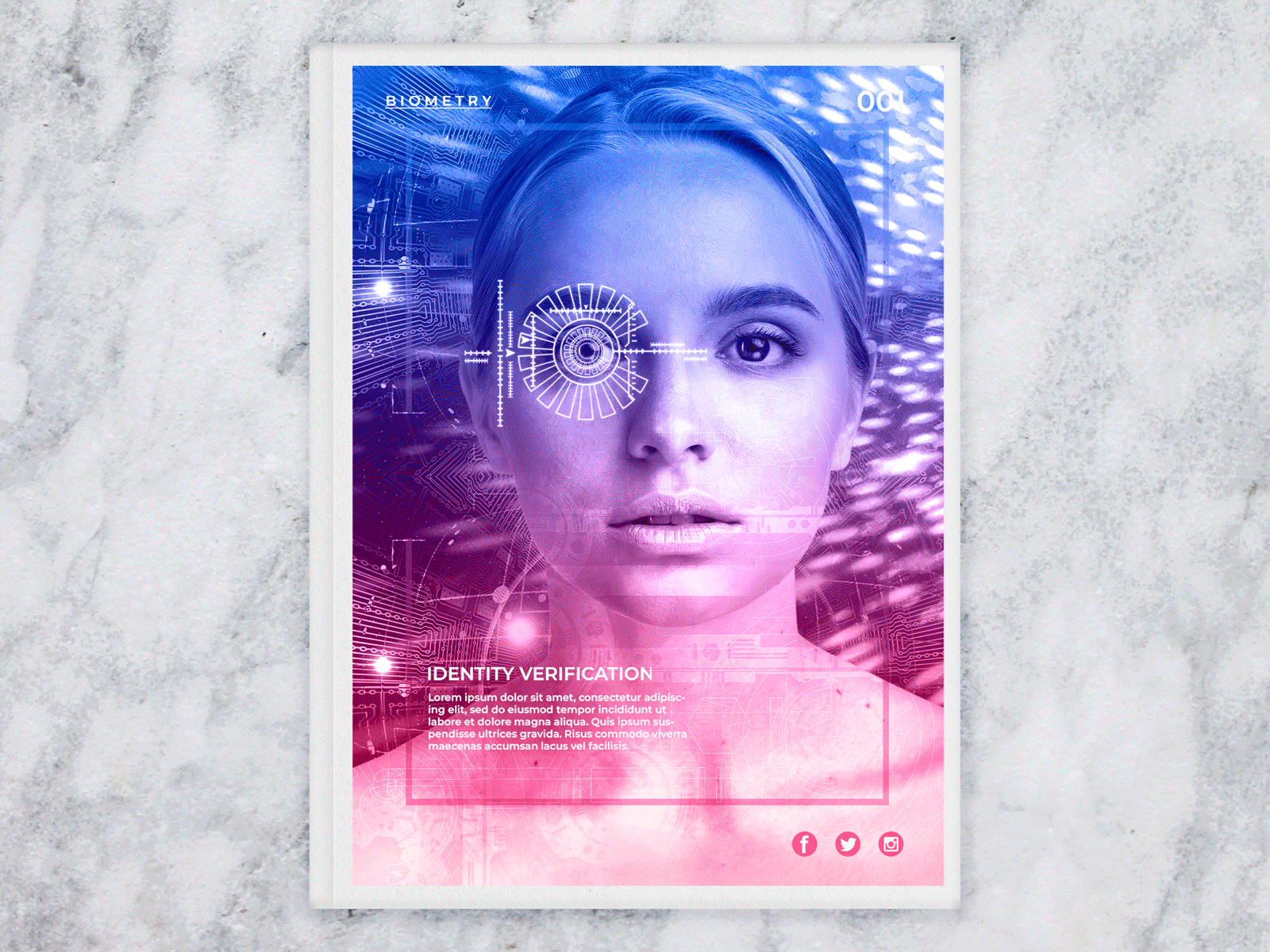 Biometrics poster biometrics colorful design flyer illustraion magazine ad magazine design newspaper photoshop poster