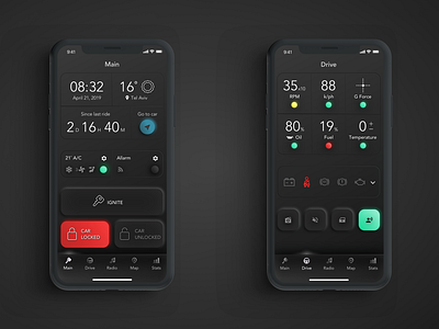 Car App Neumorphism Concept