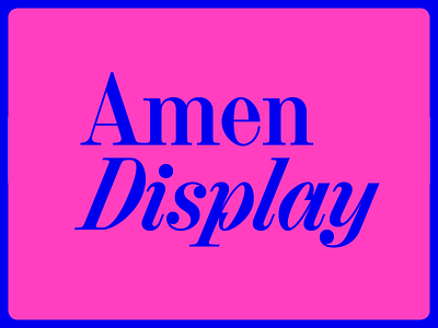 Amen Display amen amendisplay serif typeface