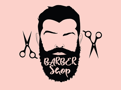 Barber Shop Logo adobe app art barber barber logo barbershop design illustration illustrator logo minimal ui ux vector