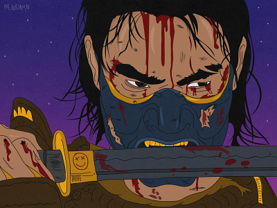 Warrior/ 戦士 adobe aesthetic animation anime animeart art design game art illustration illustrator samurai vector warrior