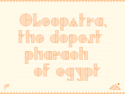 Pharaohs letterform thing circle cleopatra egypt letterform orange peach pharaoh pyramid queen rebound rectangle square triangle