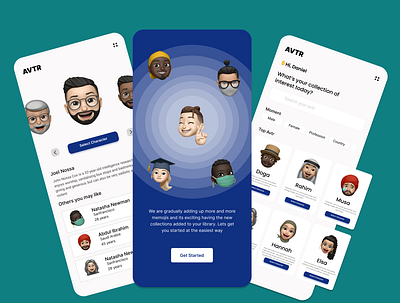 Memoji Mobile UI design app design graphic design mob ui