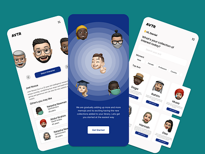 Memoji Mobile UI design