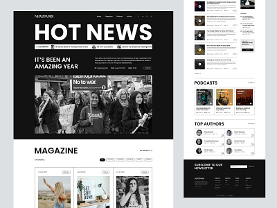 NewZzz blog dark design magazine minimal newspaper theme web design wordpress