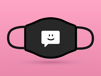 Smiling message icon illustration