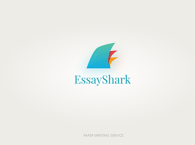EssayShark app brand design branding clean colorful design fin gradient icon logo logo design logotype mark paper vector
