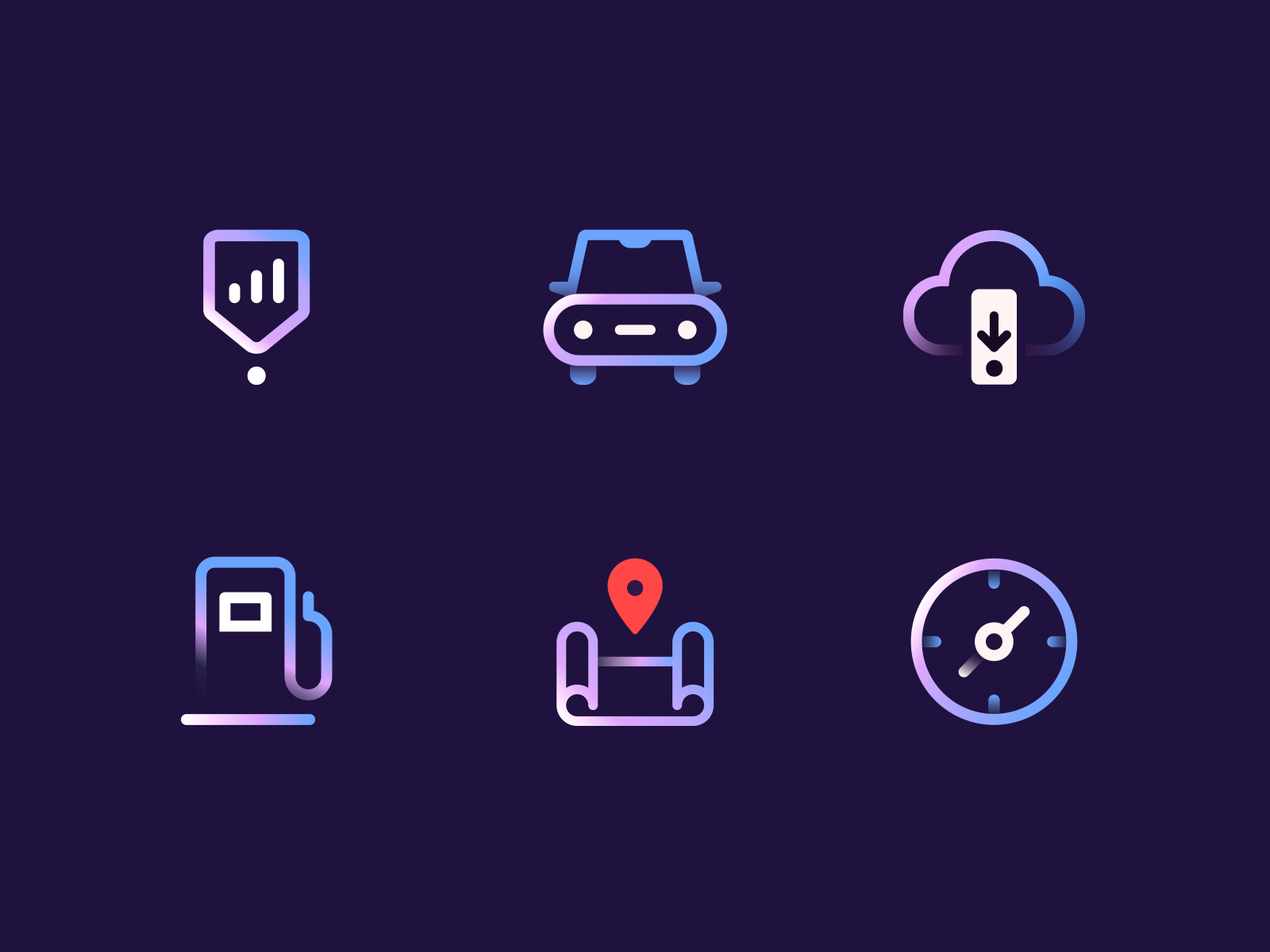 Fuelio icons by Vincent Durbak for Sygic on Dribbble