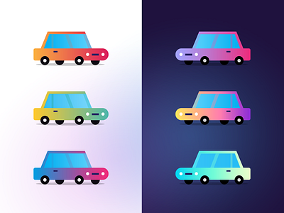 Vehicles gradient car cars colorful electricity gradient gradient color gradient icon gradients illustration illustrations sedan ui vehicle vehicles