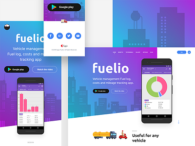 Fuelio App - Landing Page