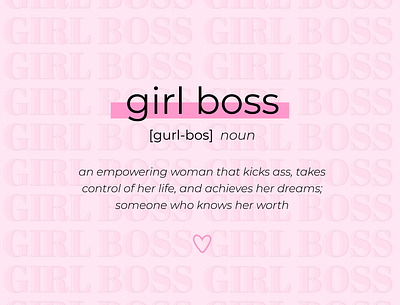 girl boss branding color creative design girly graphic pink vector