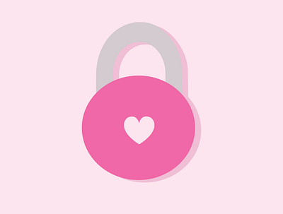 pink lock branding color creative design graphic illustration logo ui vector