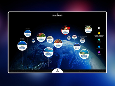 Blancpain Ocean Commitment 3d 3d animation experiment home homepage homepagedesign interface ui ux